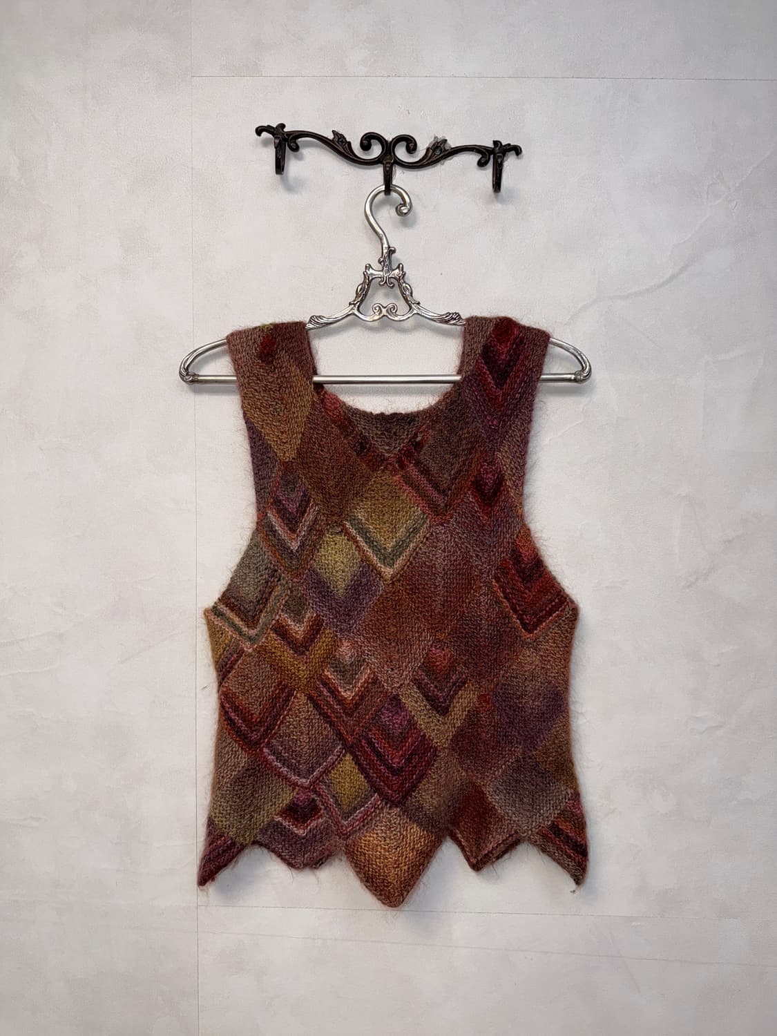 Mixed pink brown bohemian mohair 슬리브리스 상품이미지4