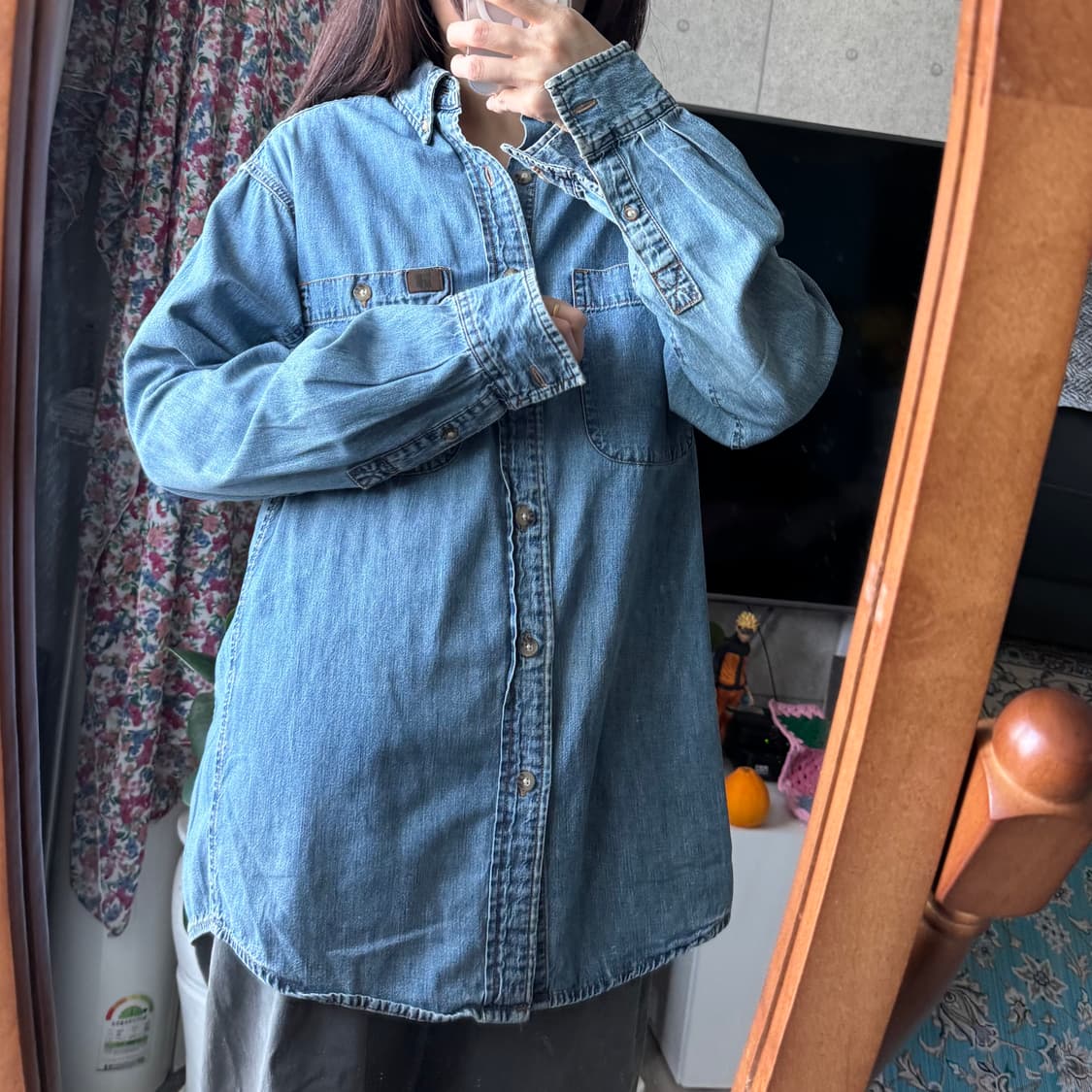 빈티지 랭글러 데님 셔츠 M 상품이미지2