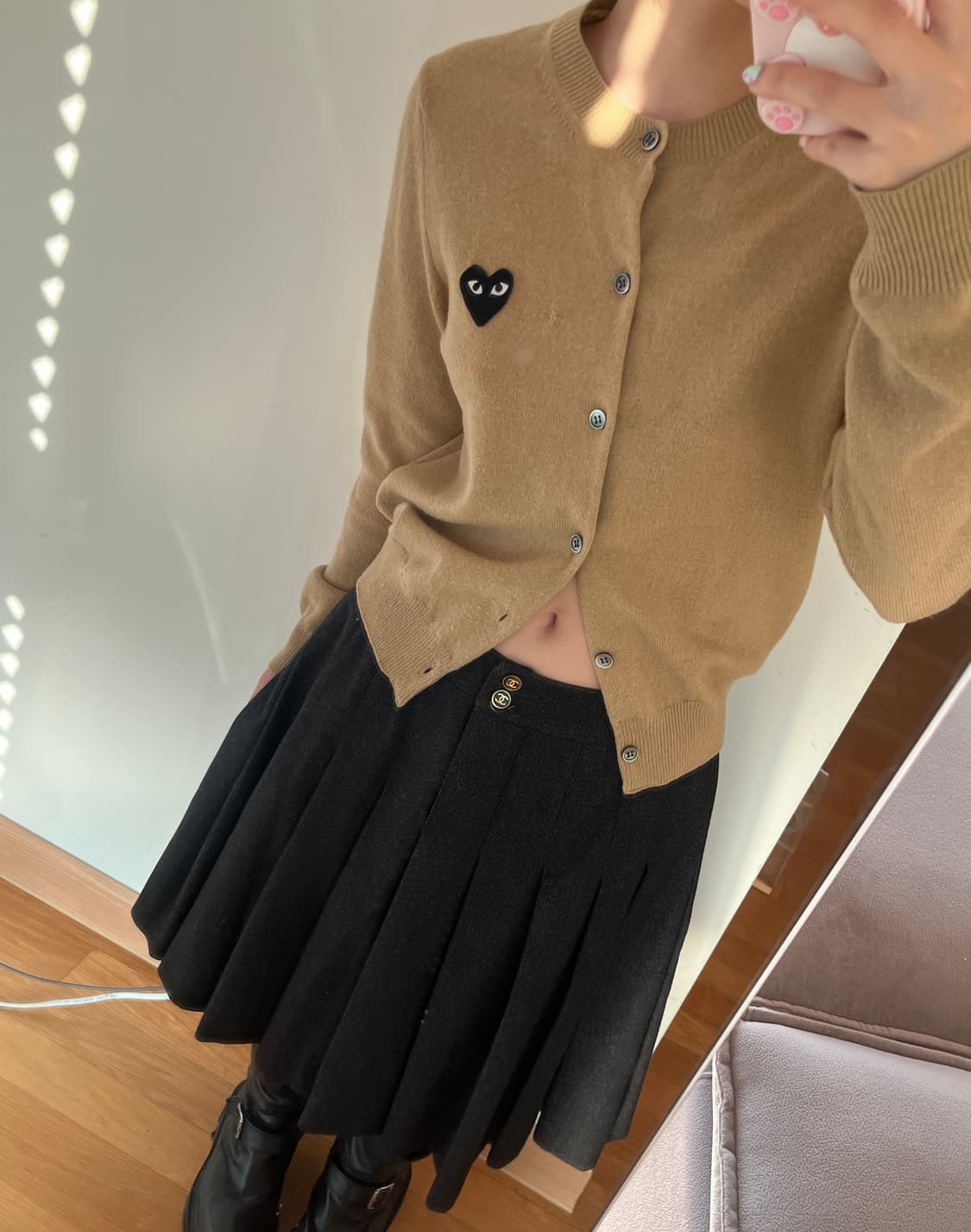 샤넬 플리츠 울 스커트 01AW 36사이즈 상품이미지2