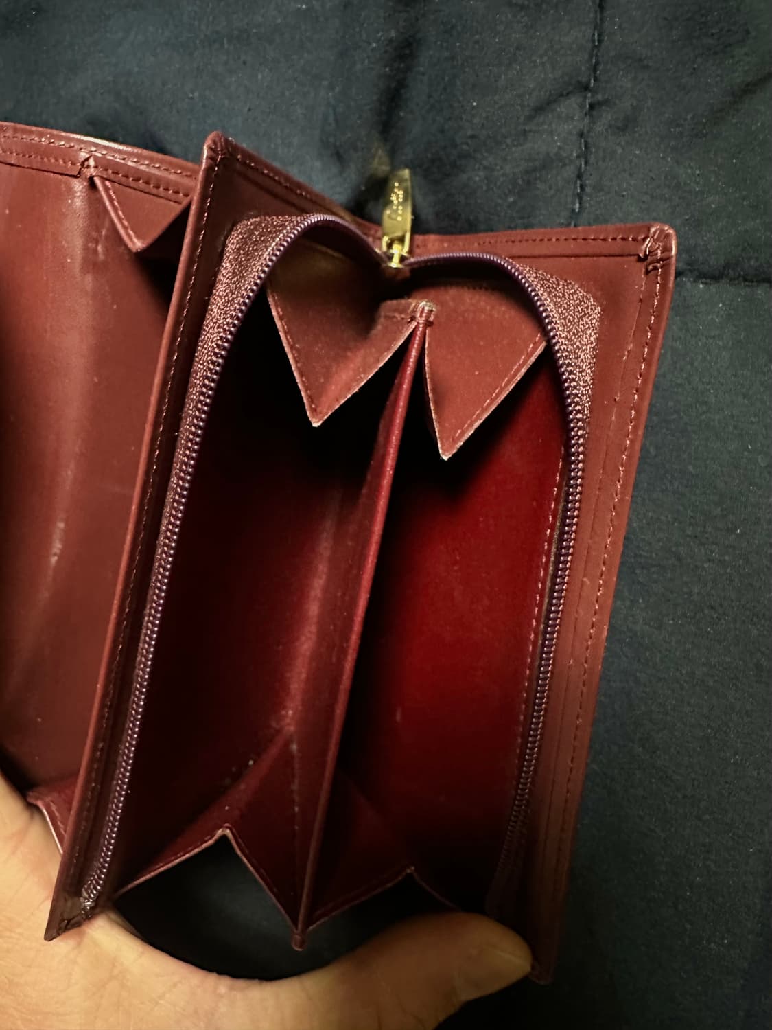 까르띠에 중지갑 버건디 상품이미지6