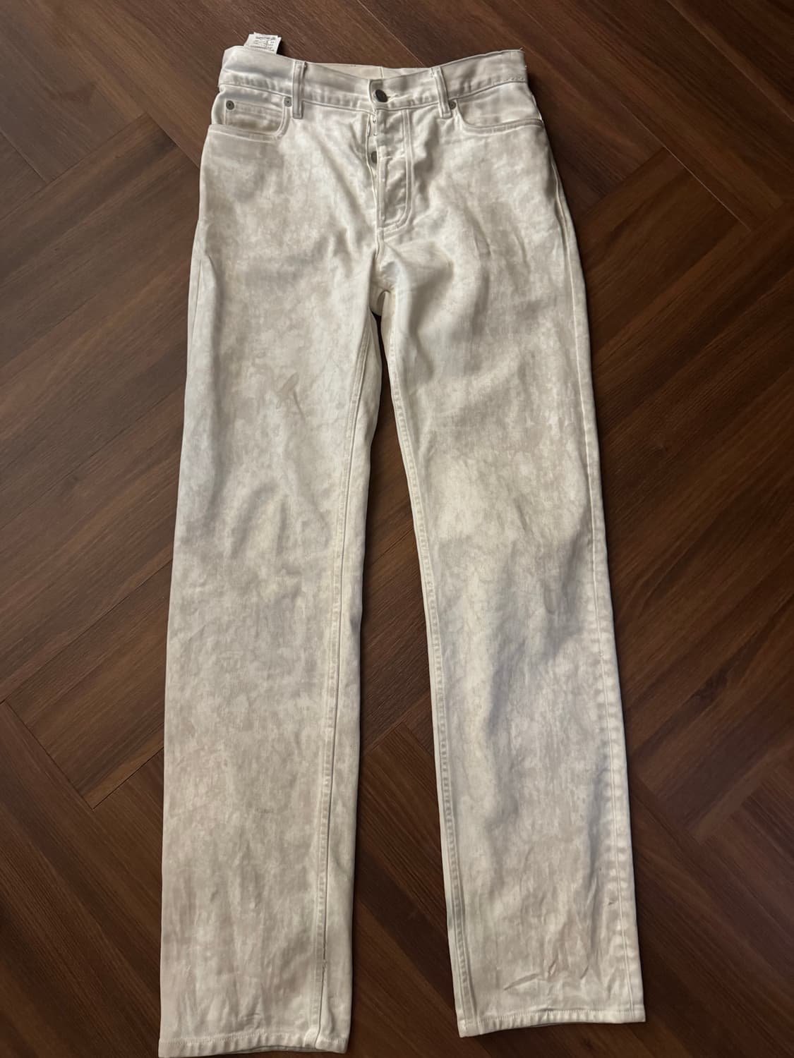 마르지엘라 아이보리 크랙 데님 팬츠 상품이미지1