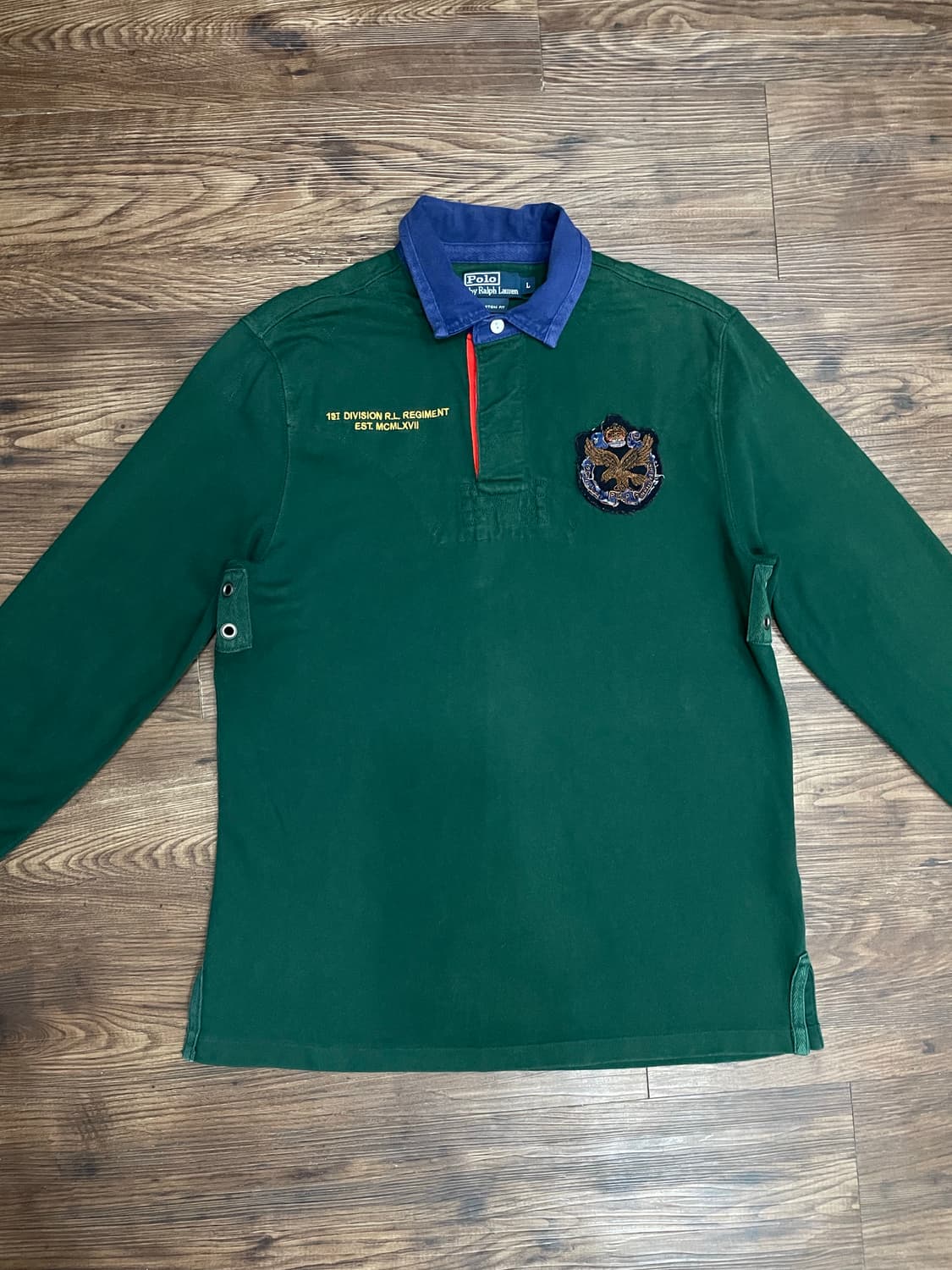 폴로 랄프로렌 엘보패치 럭비티 그린 상품이미지3