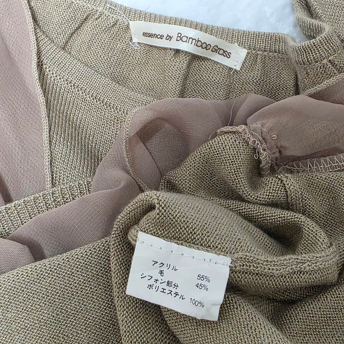 일본빈티지)라떼히메갸루stc 로맨틱 쉬폰 모리걸 퍼프니트원피스 상품이미지4