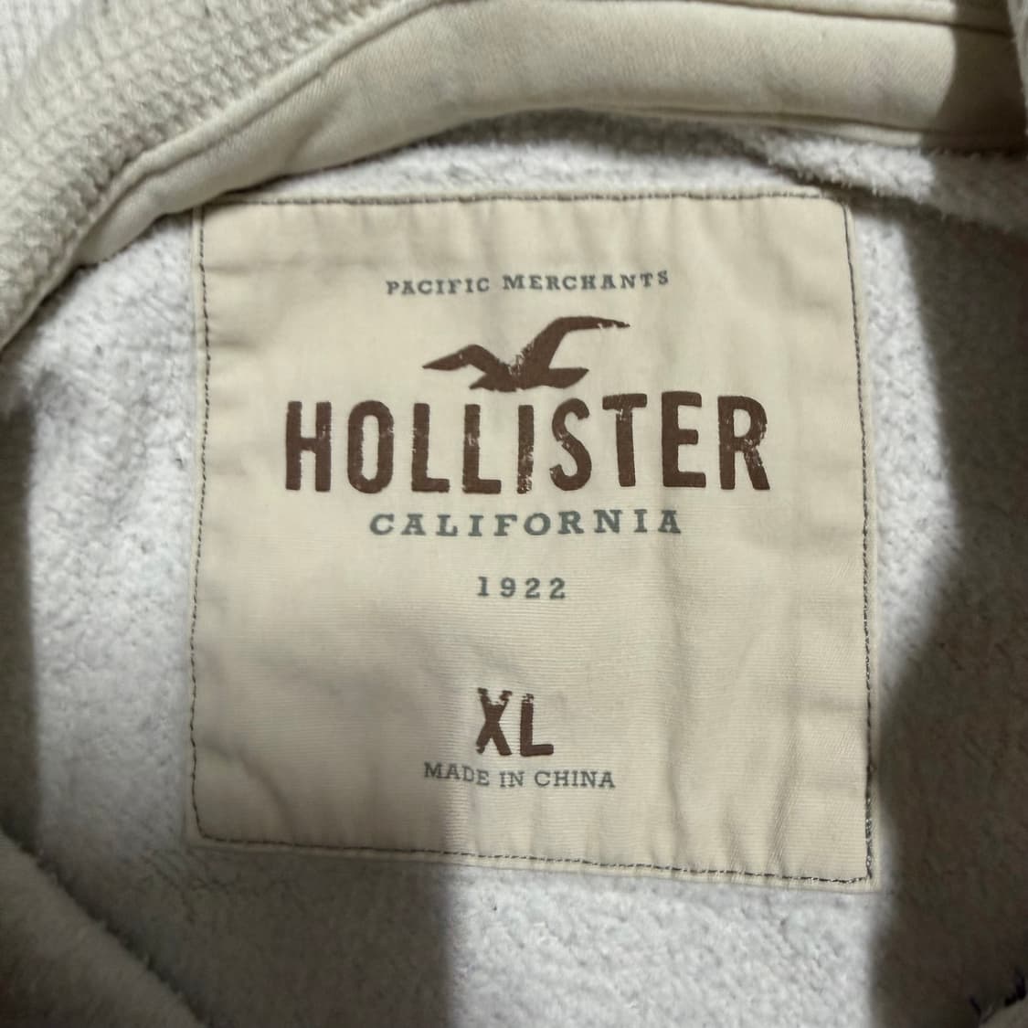 홀리스터 화이트 후드집업 XL 상품이미지3