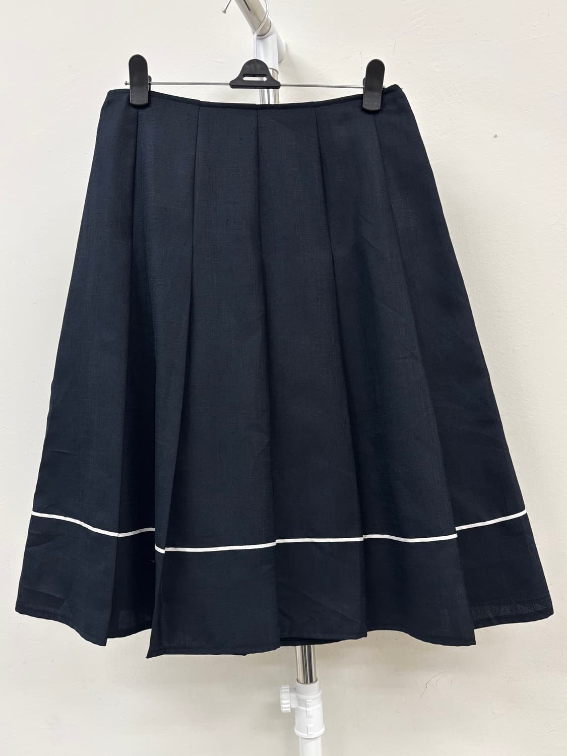 빈티지 네이비 플리츠 스커트 상품이미지4