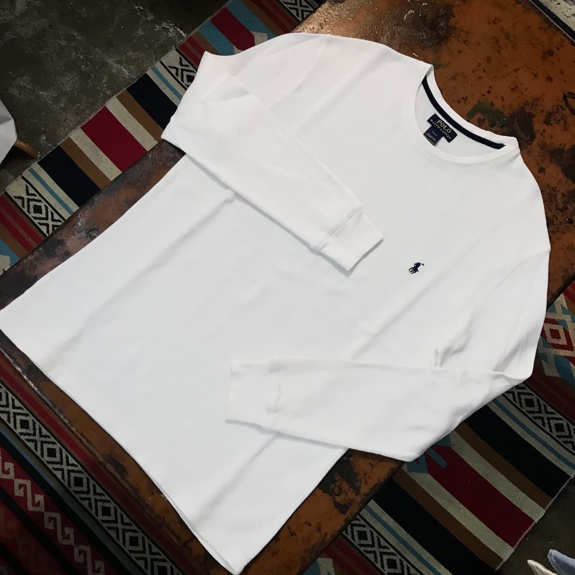 폴로랄프로렌 화이트 와플 롱 슬리브 쭉티 남성 102 여성 루즈핏 상품이미지2