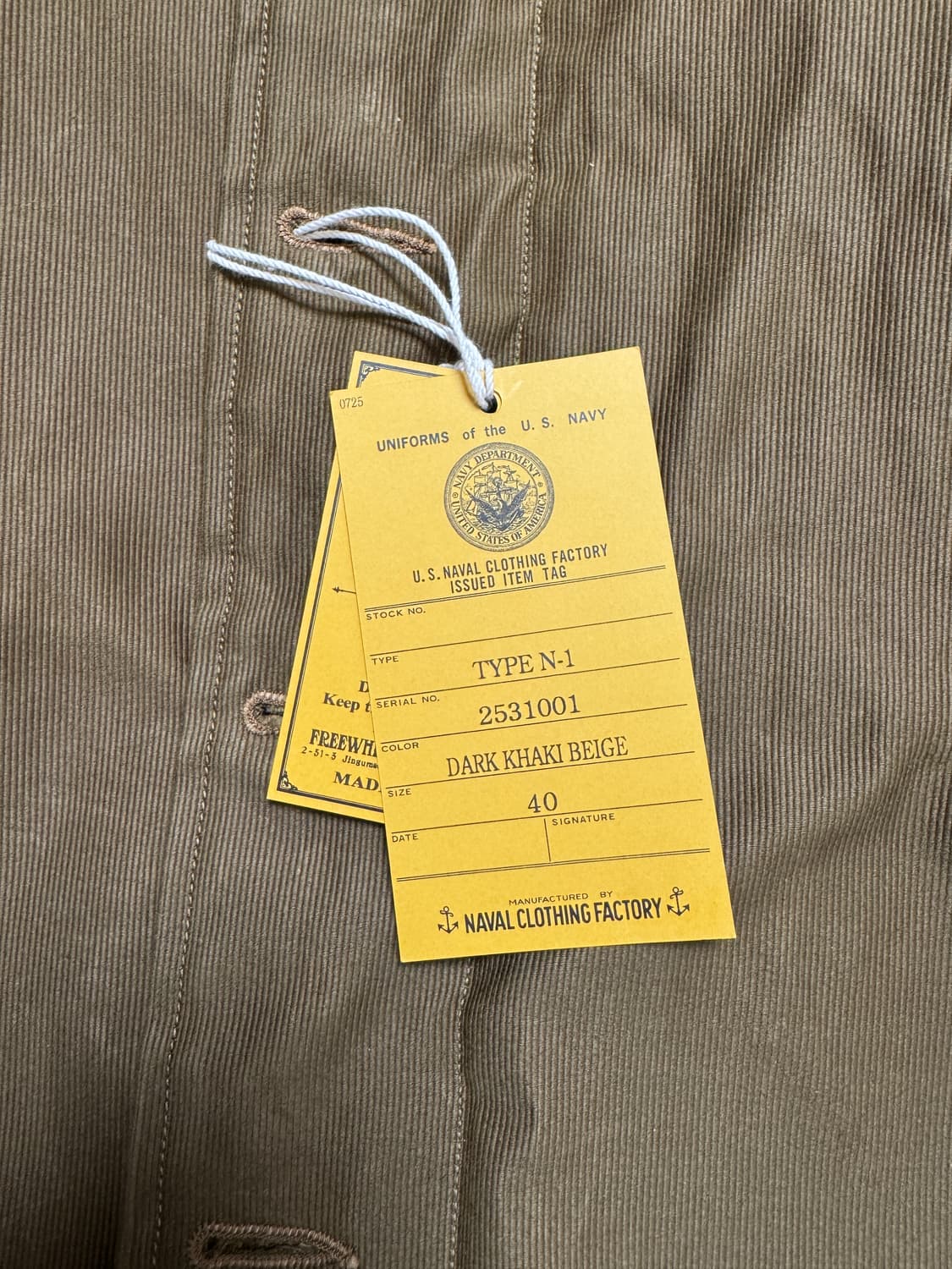 프리휠러스 N-1 덱자켓 40사이즈 새상품 상품이미지3