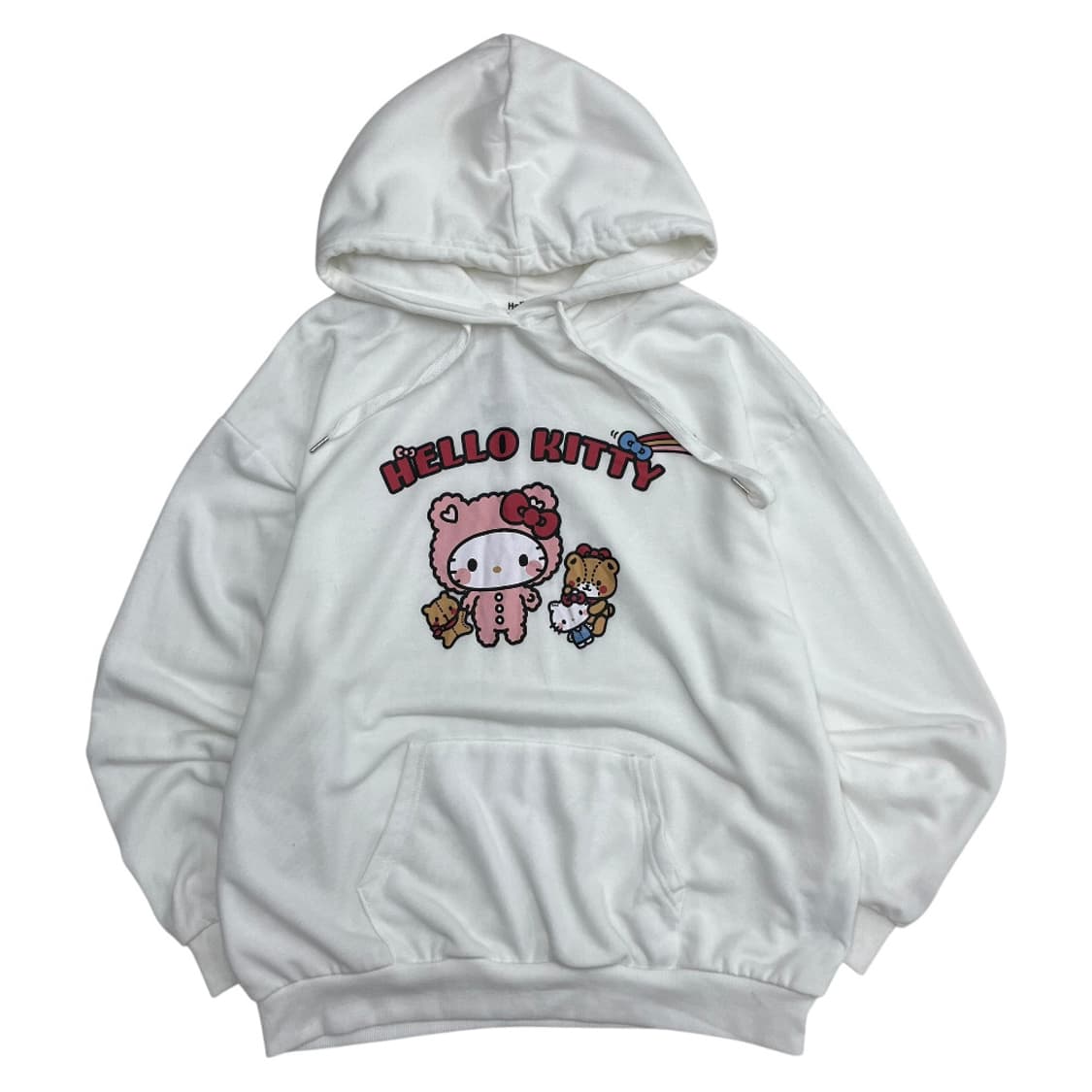산리오 JAPAN 헬로키티 프린팅 화이트 후드 L ( 미사용 ) 상품이미지2