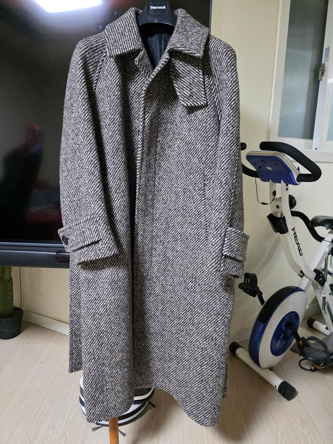 [택미제거 새상품] 솔리드옴므 메인 헤링본 코트 44 상품이미지3