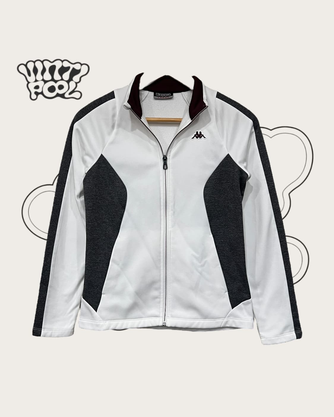 카파 기모 트랙탑 져지 집업 (W) L 화이트 상품이미지1