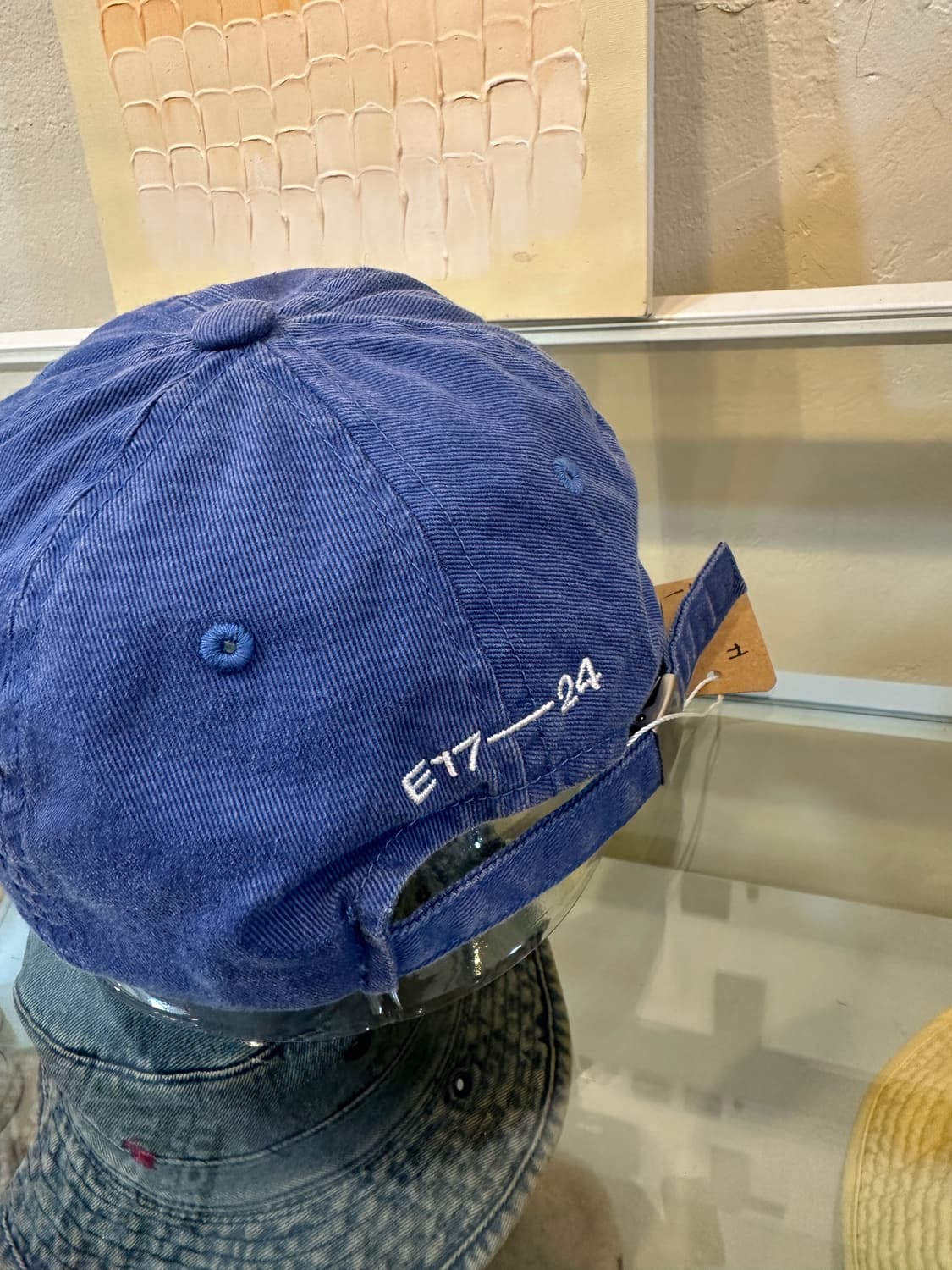 이미스 빈티지 피그먼트 볼캡 블루 상품이미지2