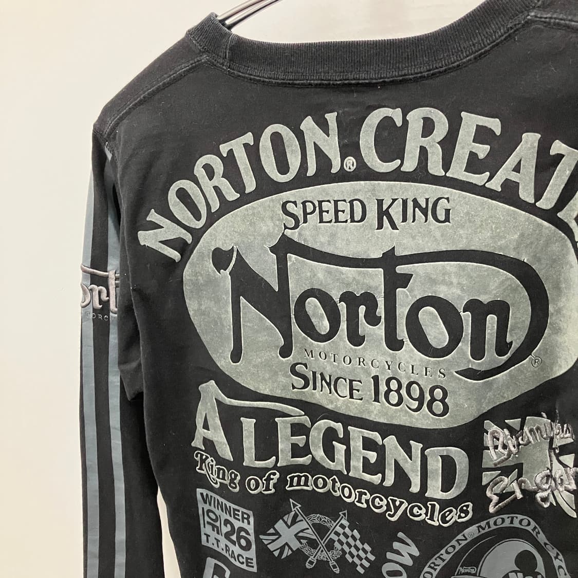 Norton 노튼 레이싱 검정색 긴팔 티셔츠 상품이미지4