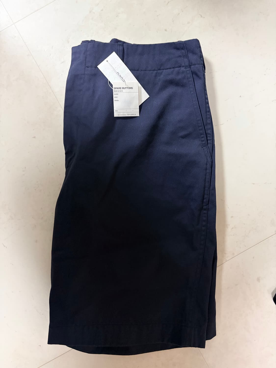 나나미카 치노 숏 팬츠 NAVY 36 새상품 상품이미지4