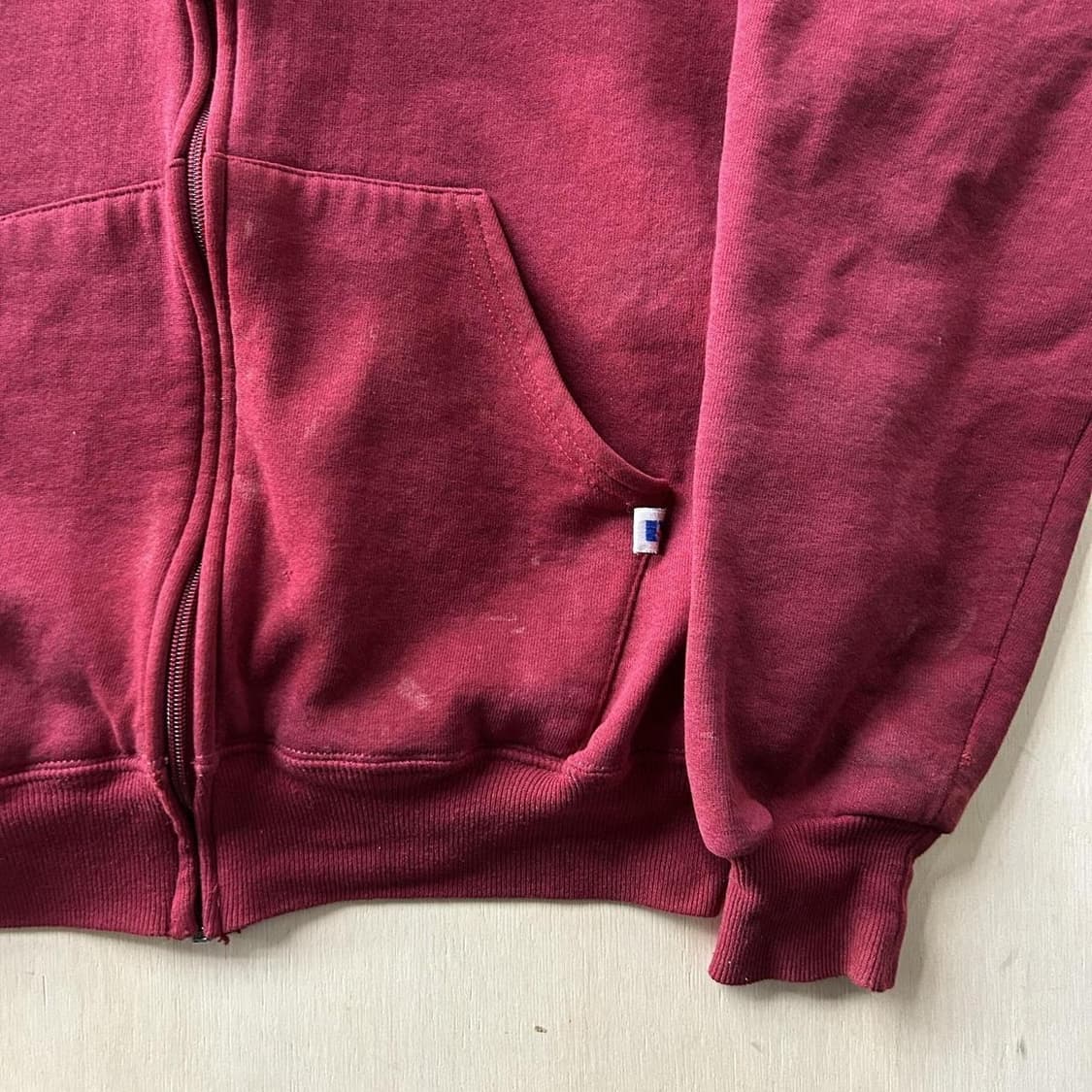 90s 러셀 애슬레틱 후드집업 레드 상품이미지3