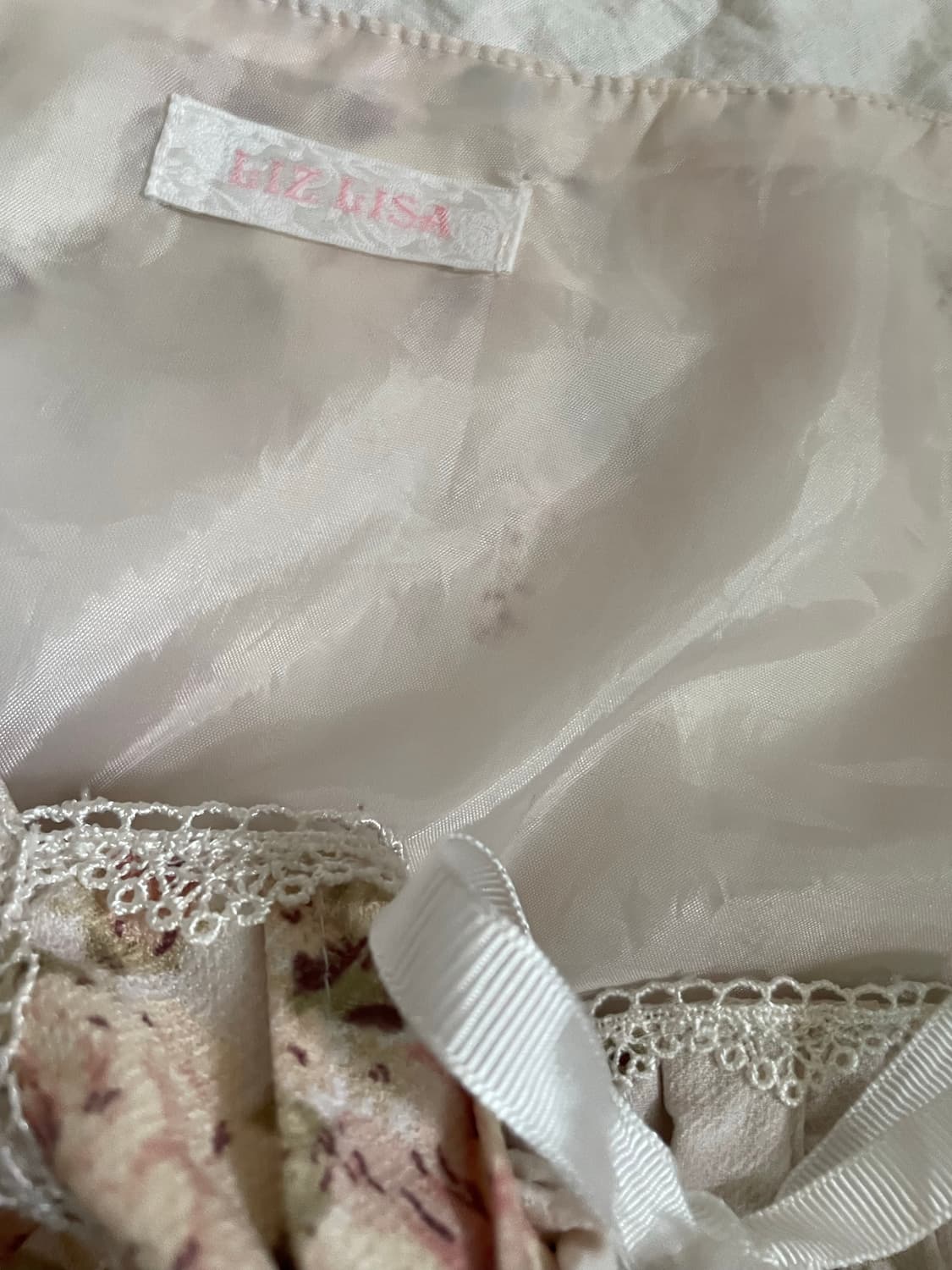 LIZ LISA 로즈 플로럴 레이스업 원피스(무배) 상품이미지6