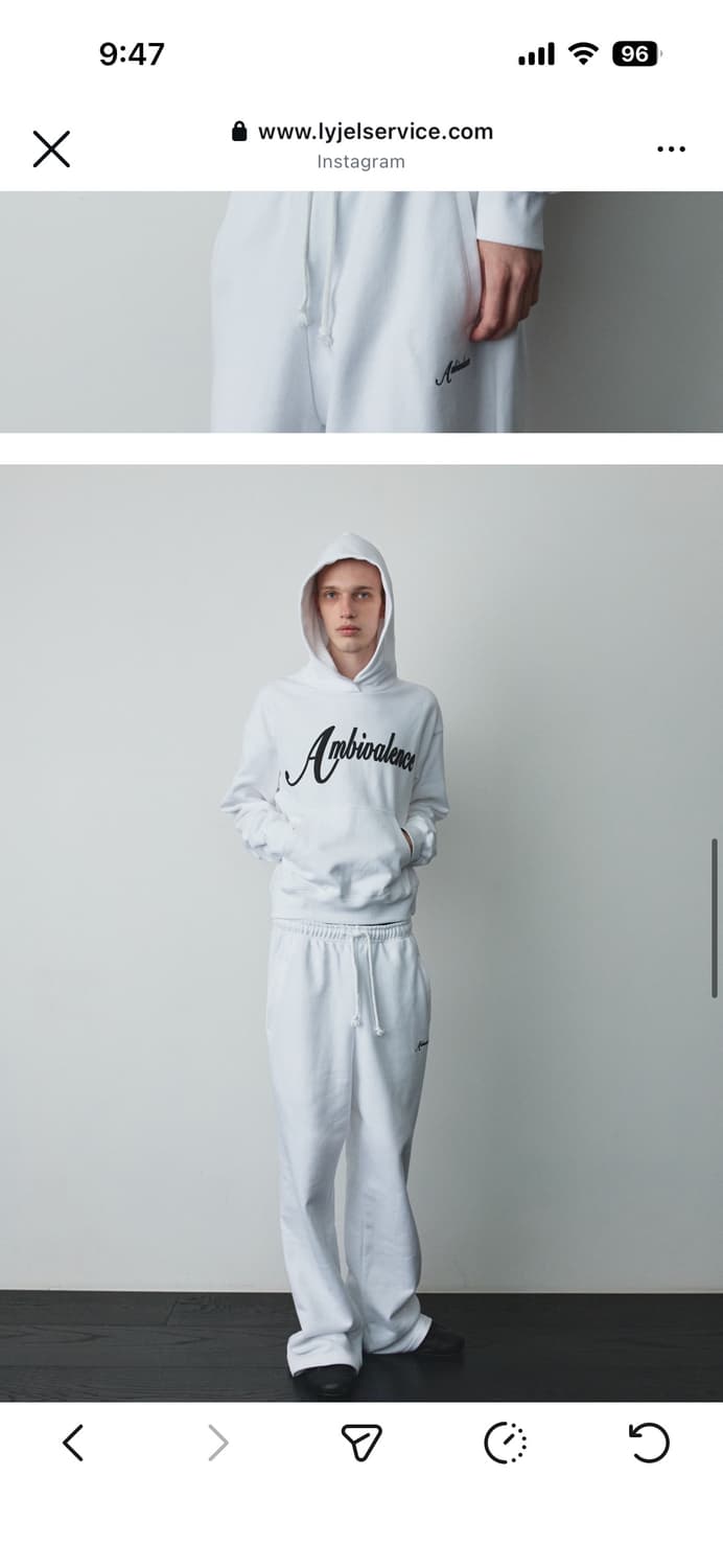 Lyjel service AMBIVALENCE HOODIE (WHITE) 상품이미지4