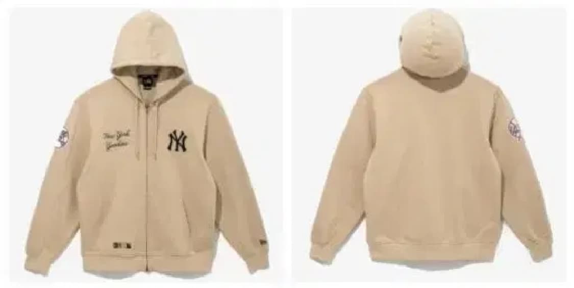 MLB 뉴에라 뉴욕 양키스 후드집업 베이지 L 상품이미지1