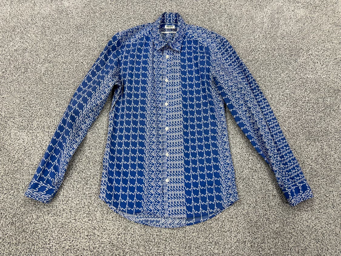 겐조 블루 프린팅 긴팔셔츠 상품이미지1