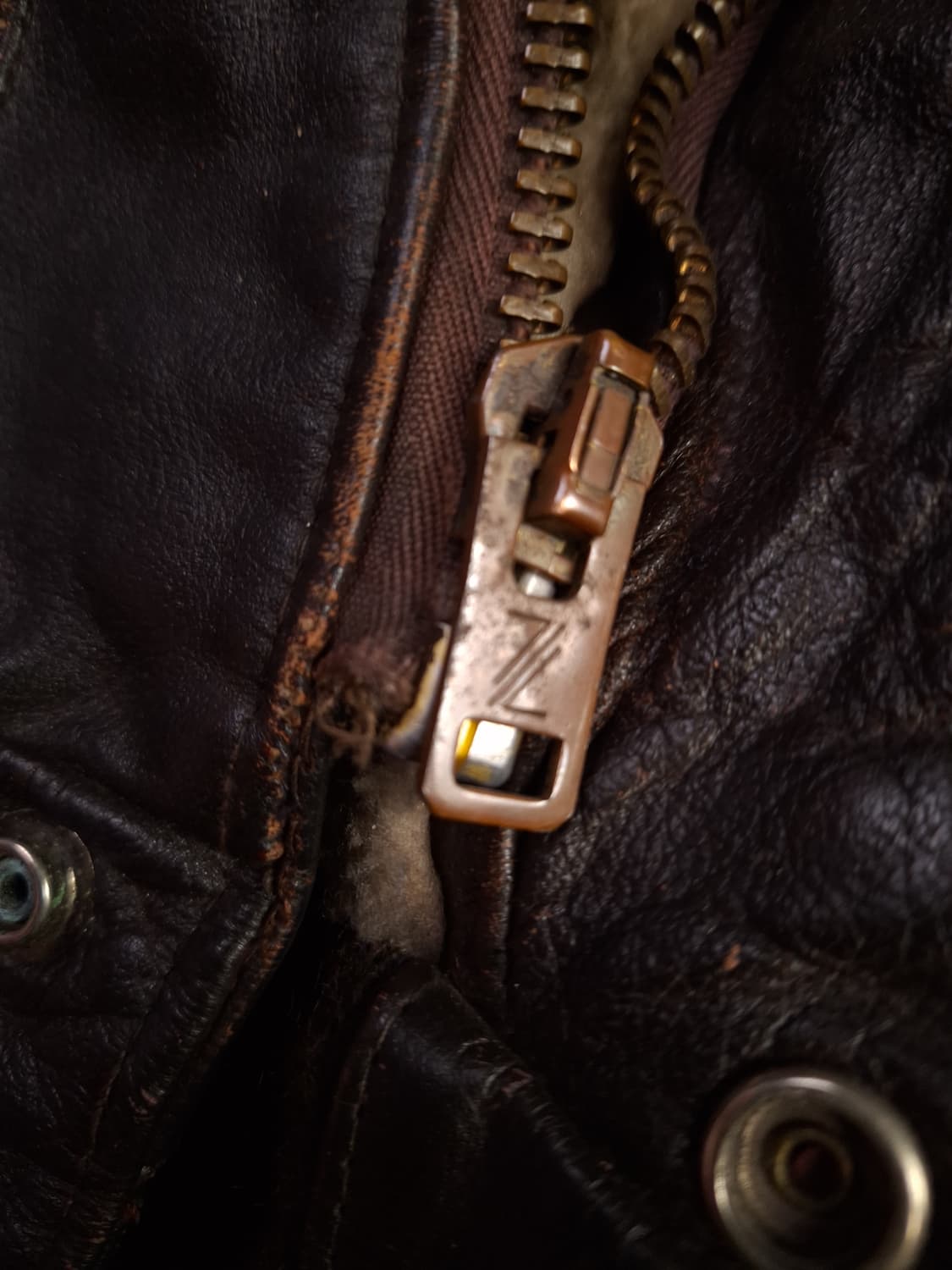 오리지날 70's 미국제조 리얼레더 미해군 G-2 TAPE 항공자켓 상품이미지3