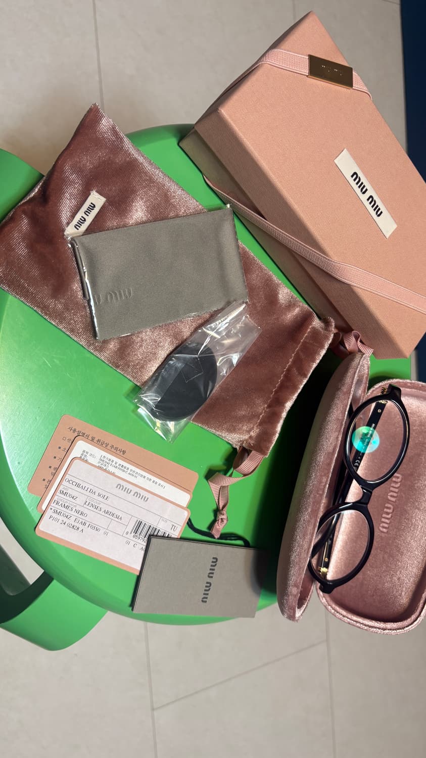 미우미우 안경 리가드 블랙(선글라스 렌즈 포함) 상품이미지2