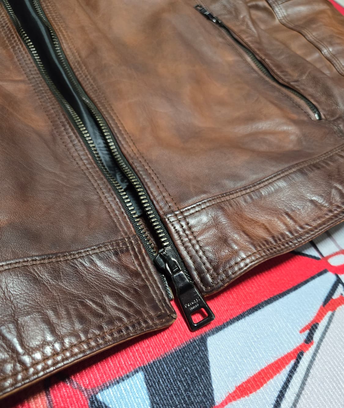 페루치 Peruzzi 이탈리아 싱글 라이더 가죽 레더 자켓 상품이미지3