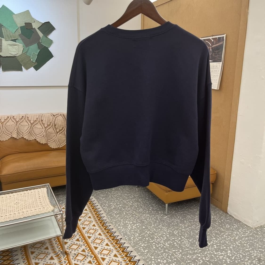 슬로우애시드 빈티지 레트로 부클로고 세미크롭 맨투맨 L C10670 상품이미지4