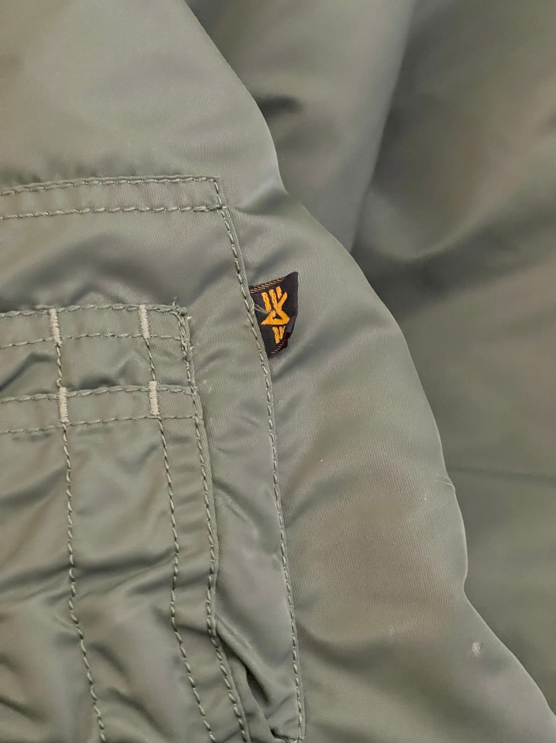 80s 미공군 납품용 알파인더스트리 MA-1 플라이트자켓 세이지 상품이미지6