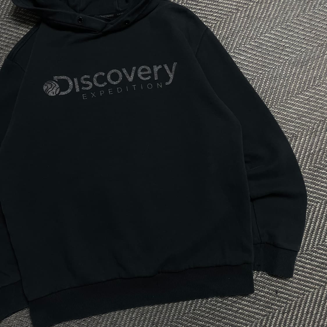 디스커버리 그래픽 박시핏 후드 티셔츠 블랙y 5402 상품이미지3