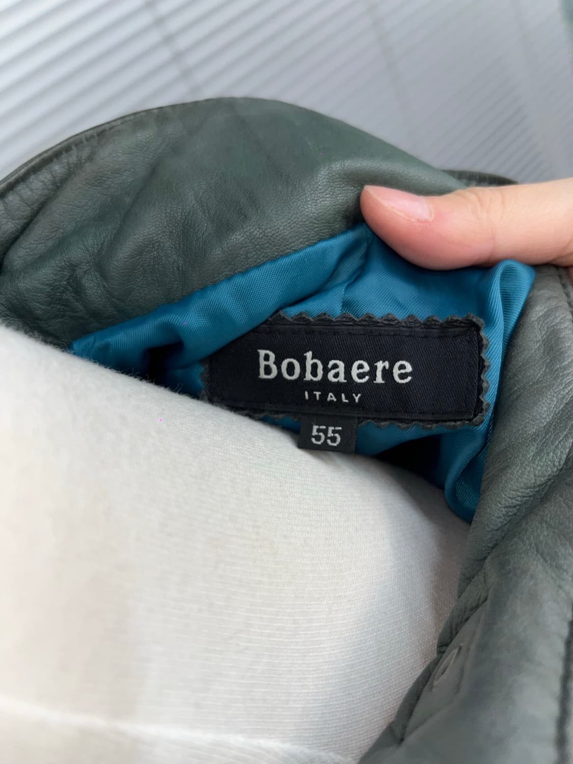 Japanese vintage green leather jacket 상품이미지10