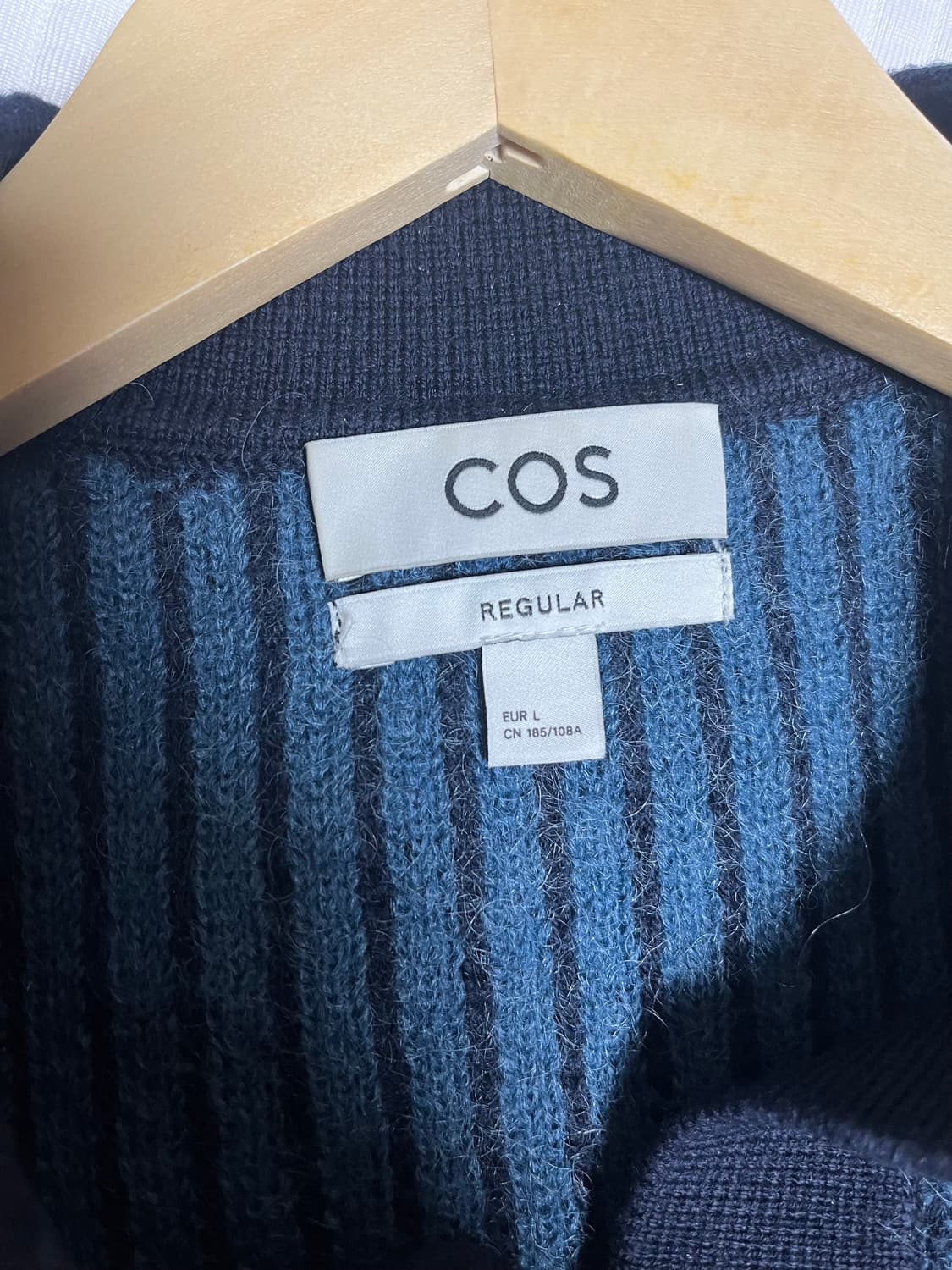 [L] COS 코스 투톤 울 폴로 카라 PK 니트 상품이미지3