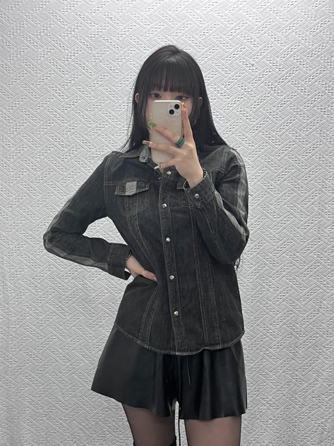 LEE 리 레트로 90's 트러커 흑청 데님셔츠 95 C09555 상품이미지2