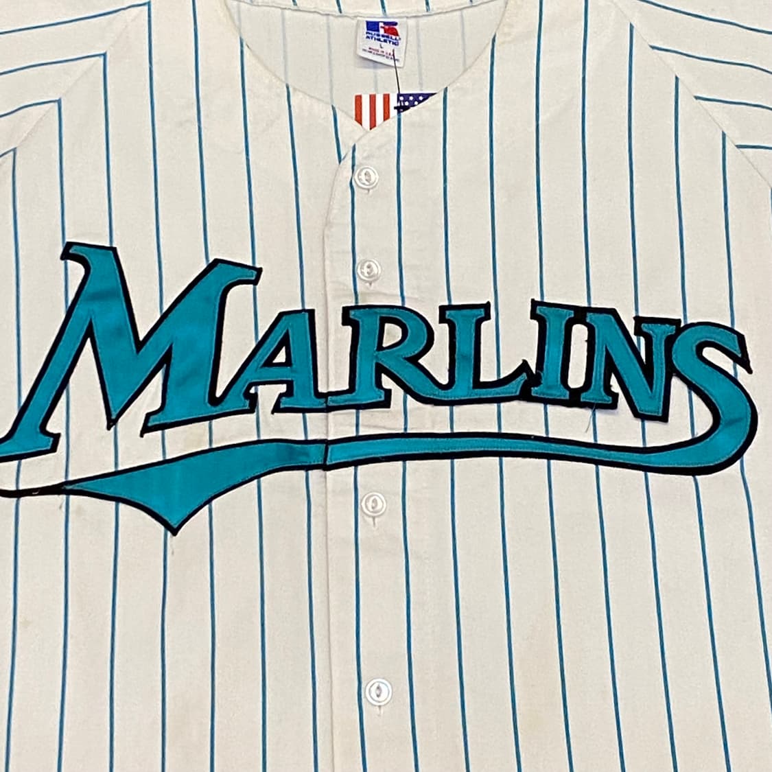 90s Made in USA 러셀 MLB 마이애미 마린스 야구유니폼 상품이미지3
