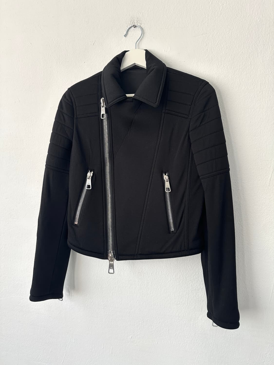 닐바렛 아카이브 사선 지퍼 크롭 바이커 자켓 상품이미지1