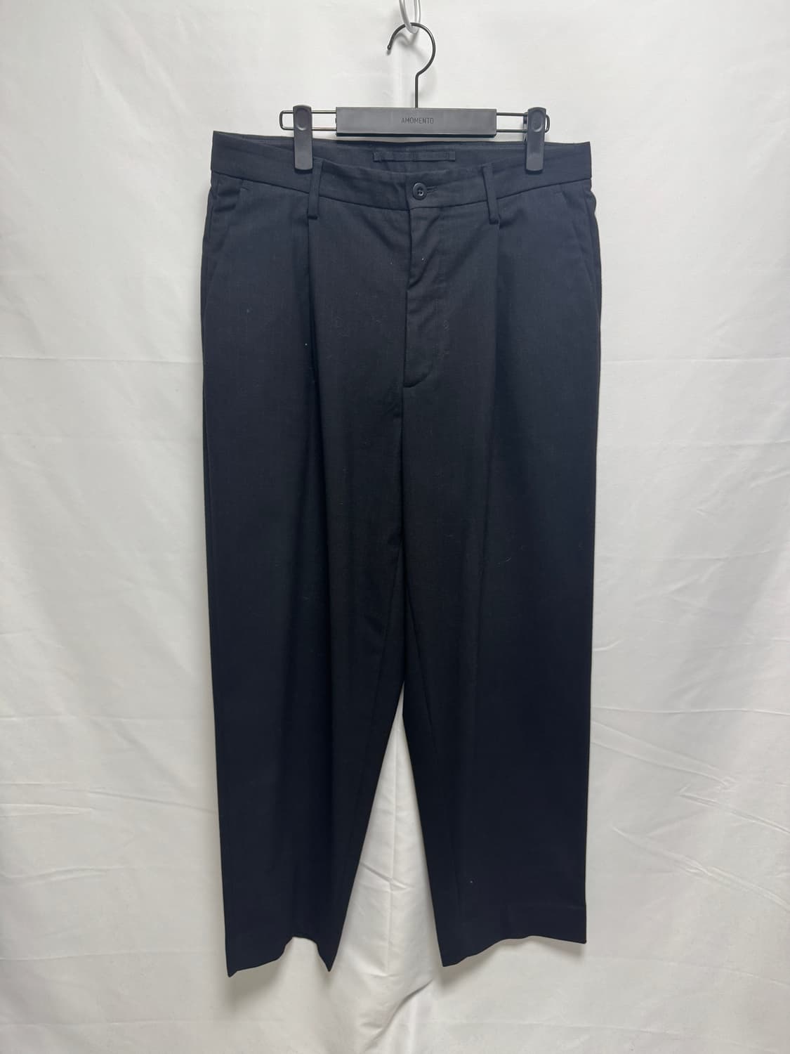 [32] 마시모두띠 와이드 레그 핀턱 팬츠 BLACK 상품이미지1