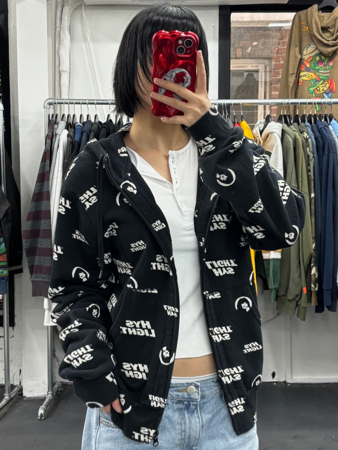 히스테릭 글래머 써클 걸 후드집업 상품이미지3