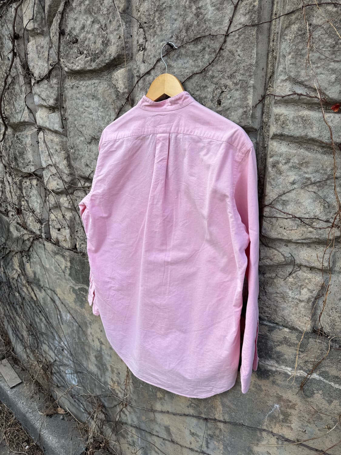 90s 폴로 랄프로렌 빈티지 차이나카라 옥스포드 셔츠 핑크 상품이미지4