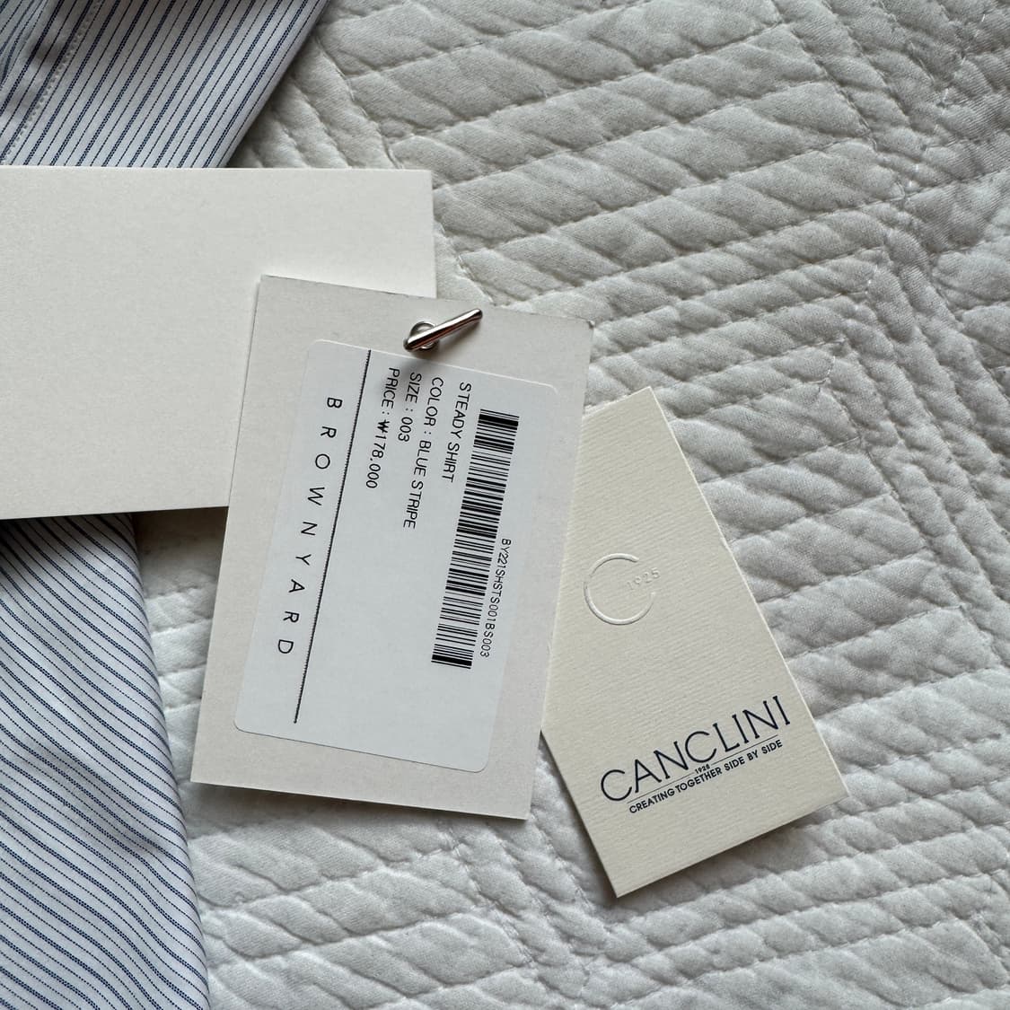 브라운야드 스테디셔츠 블루스트라이프 3사이즈 상품이미지3