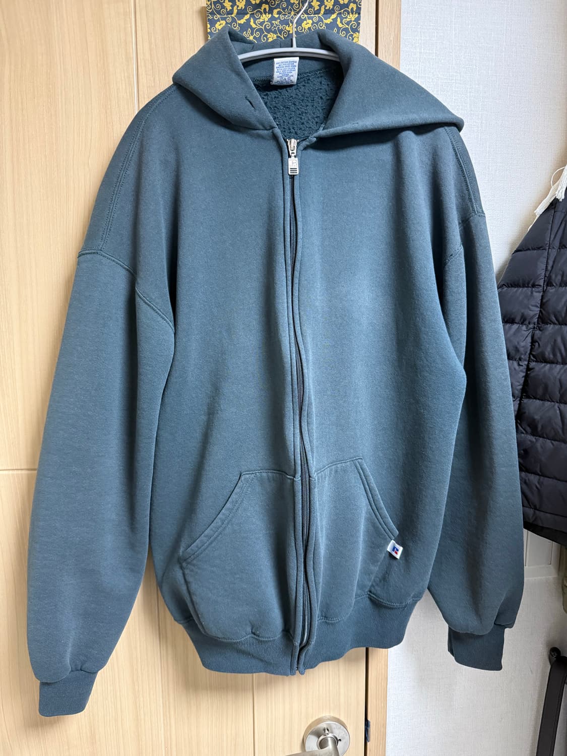 [XL] 빈티지 러셀 후드집업 다크 그린 usa 상품이미지1