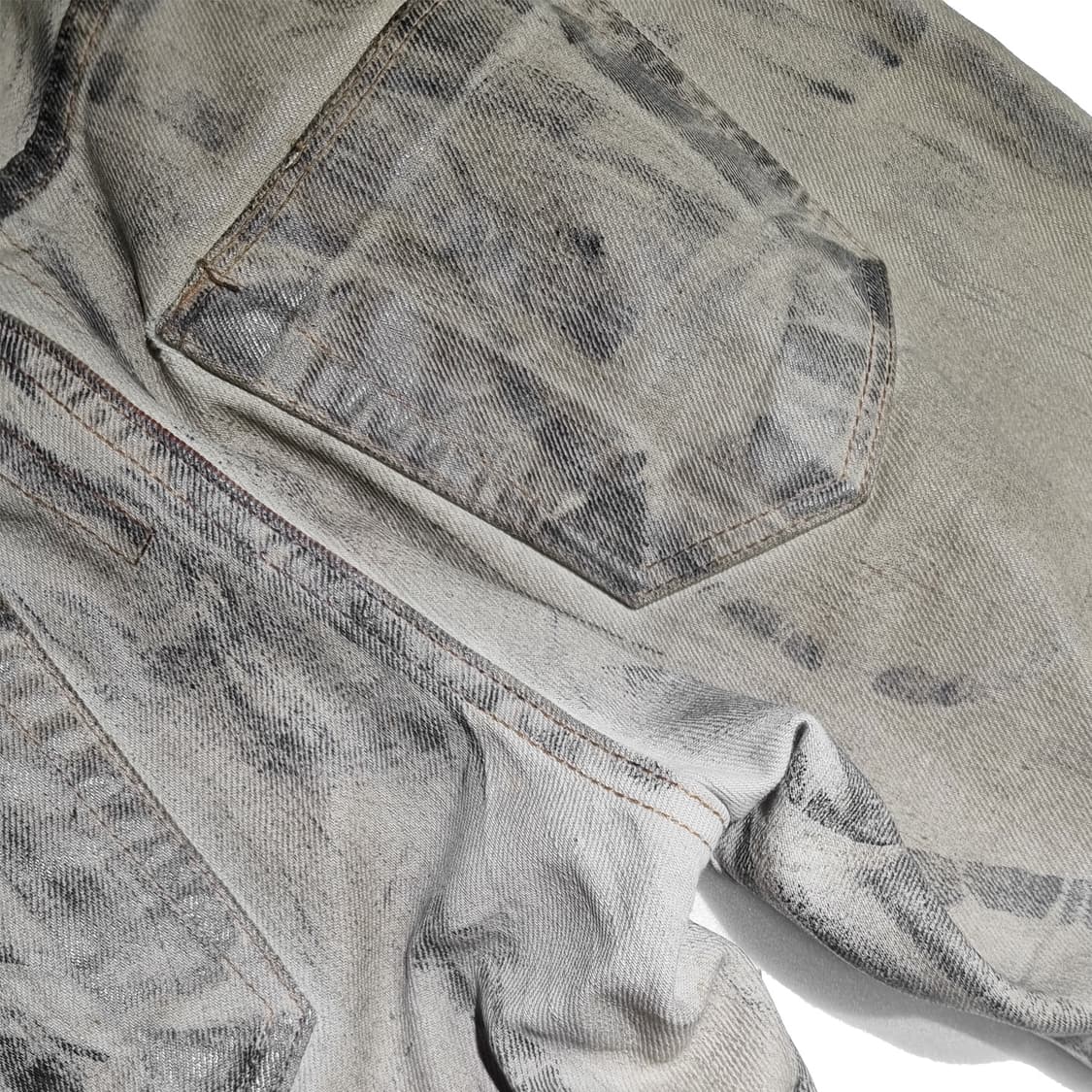 릭오웬스 - 10SS RELEASE DRKSDW 그레이벌 왁스 코팅진 - 상품이미지4