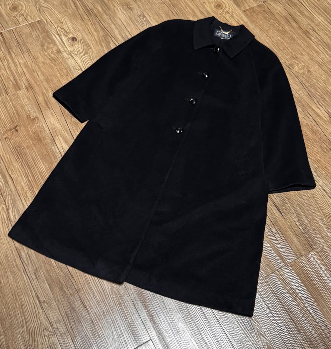 [M] 아덴다 일본 생산 캐시미어 100% 블랙 코트 상품이미지1