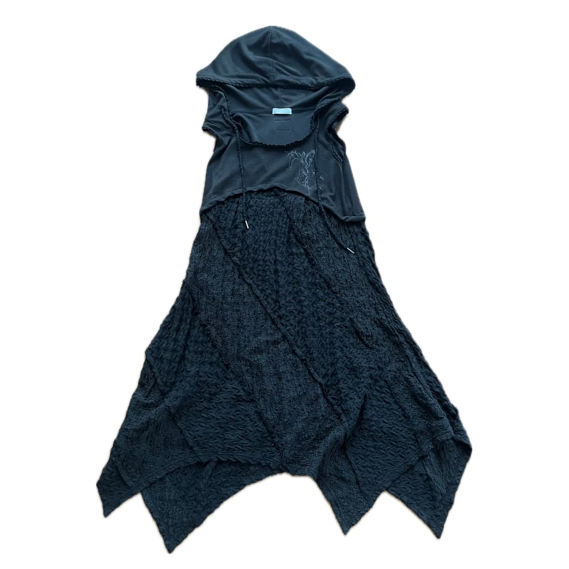 허그유어스킨 레이스 패치워크 원피스 언발 드레스 블랙 상품이미지1