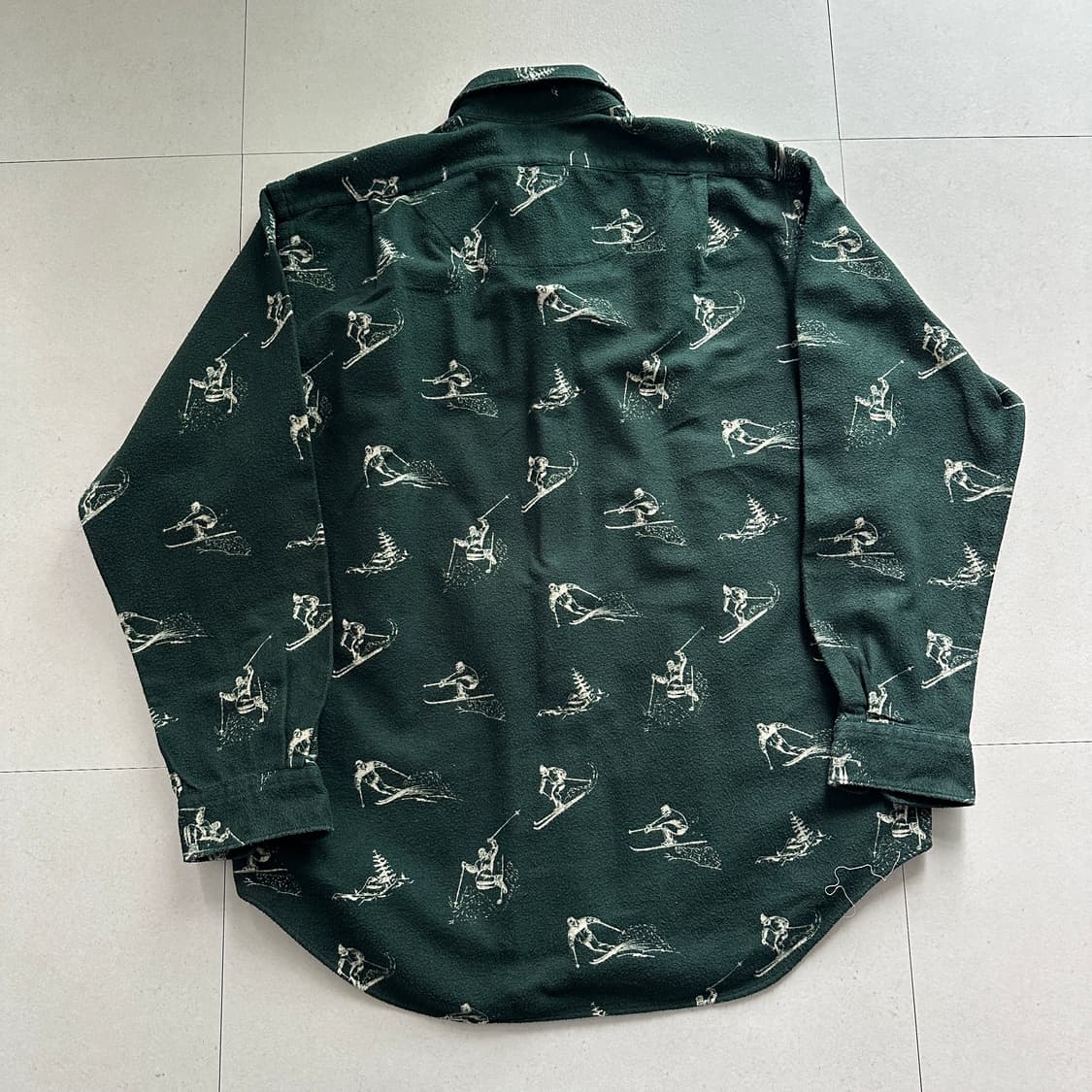 90s 폴로 랄프로렌 스키 패턴 기모 플란넬 셔츠 (L) 미국 생산 상품이미지8