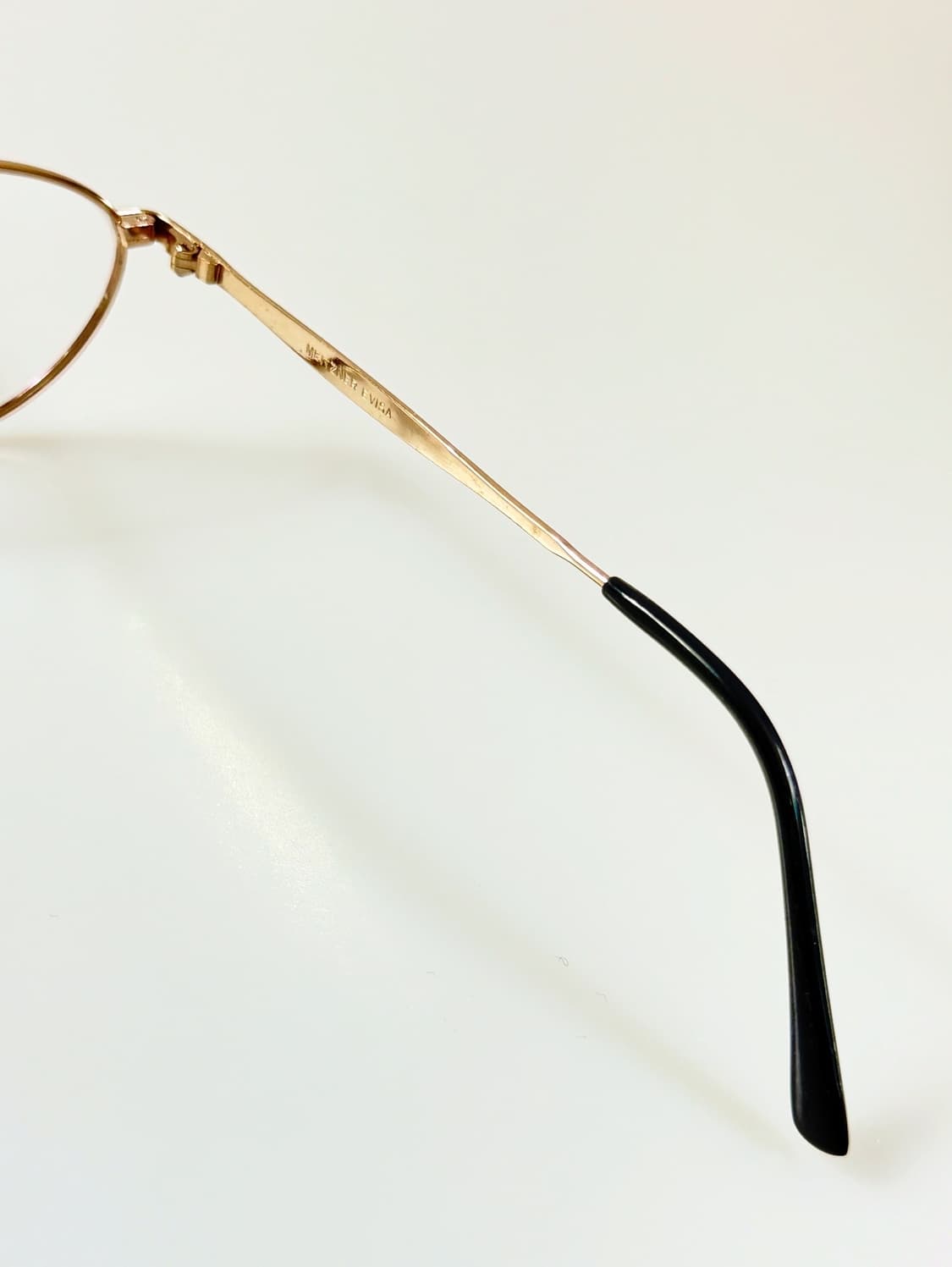 90s 독일제 MEITZLER 블루 골드 슬림 오벌 빈티지 안경 상품이미지6