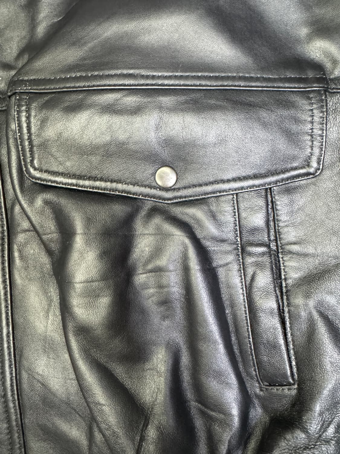 빈티지 양가죽 집업 봄버 자켓 LL 상품이미지4