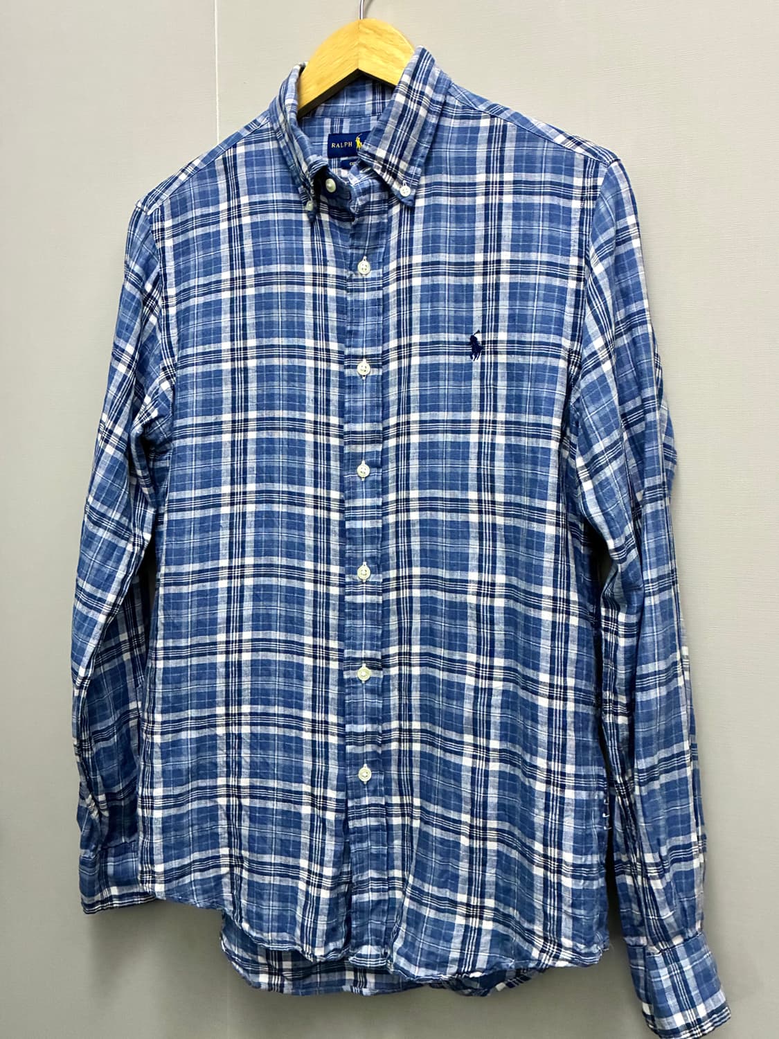 (S/97)POLO 폴로랄프로렌 마드라스 리넨 버튼다운 체크셔츠 상품이미지2