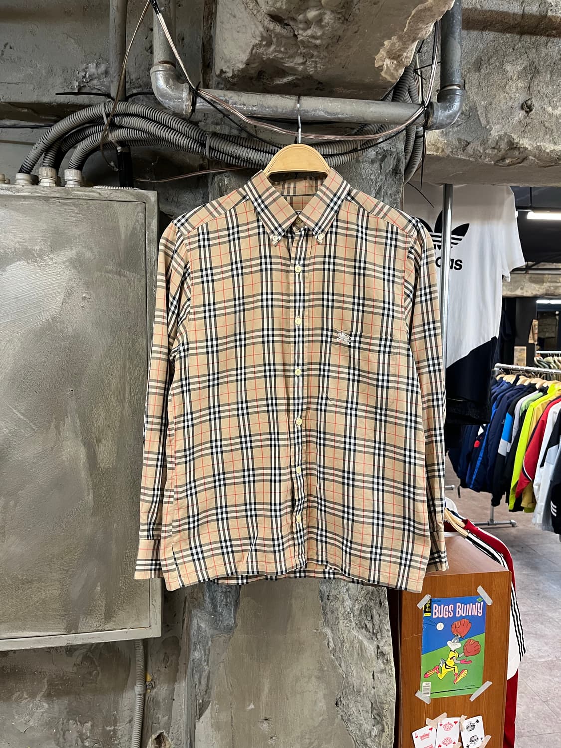 버버리 체크 셔츠 베이지 M #csz2538 상품이미지1