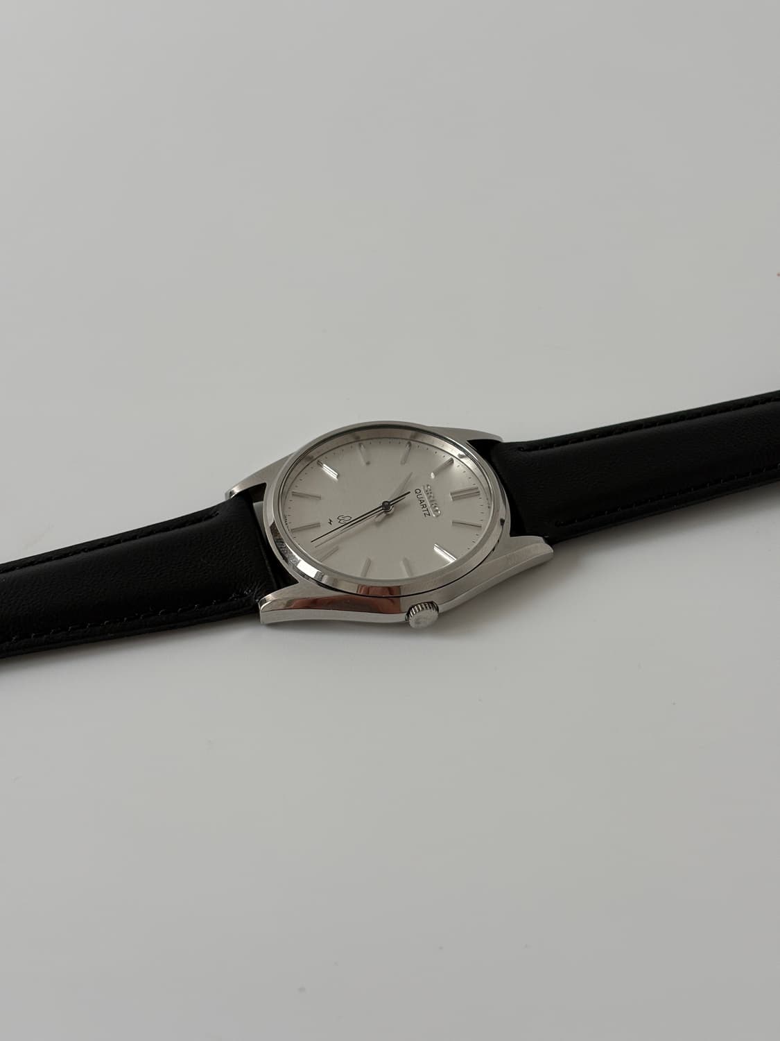 세이코 1980년대 빈티지 시계 린넨 다이얼 실버 쿼츠 남성 상품이미지5