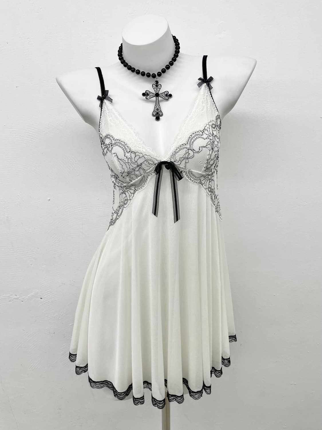 에블린 화이트페어리 레이스 슬립 상품이미지1