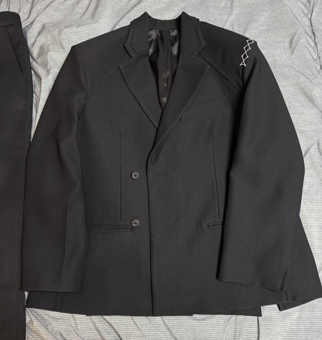 준느 /J20 IX자수 블레이저, P10RE 플레어 슬랙스 셋업/M, M 상품이미지3