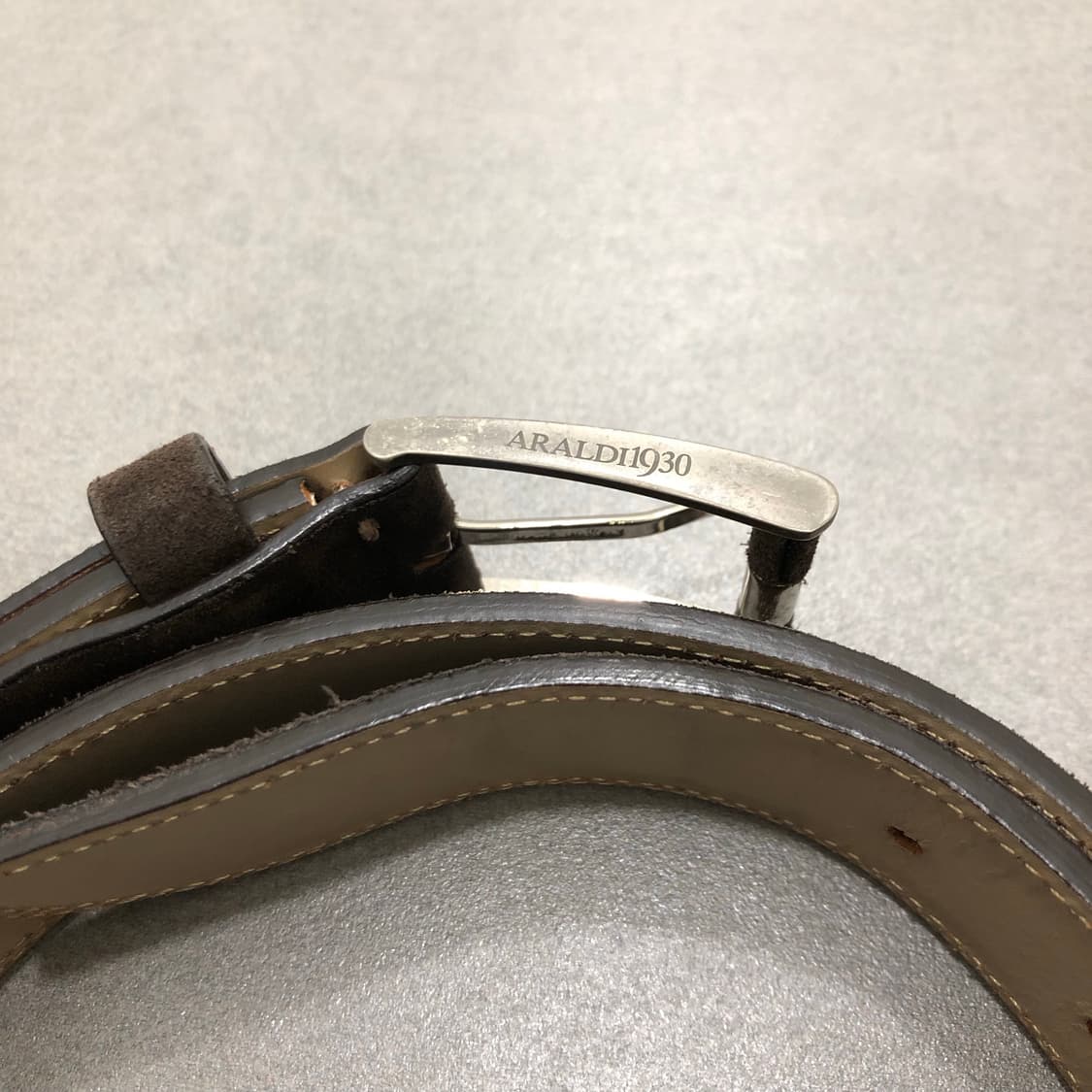 아랄디 araldi 1930 이태리 스웨이드 레더 가죽 벨트 상품이미지2